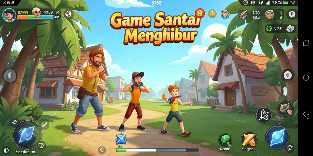 Tampilan gameplay 8768 yang menarik dan penuh warna.