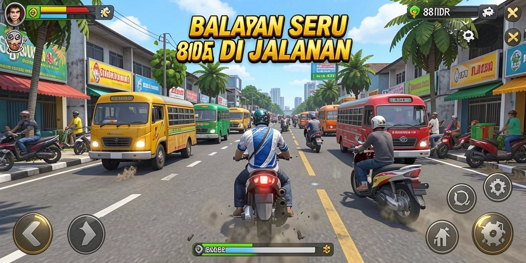 Screenshot gameplay 88IDR yang menampilkan balapan seru dan mendebarkan.