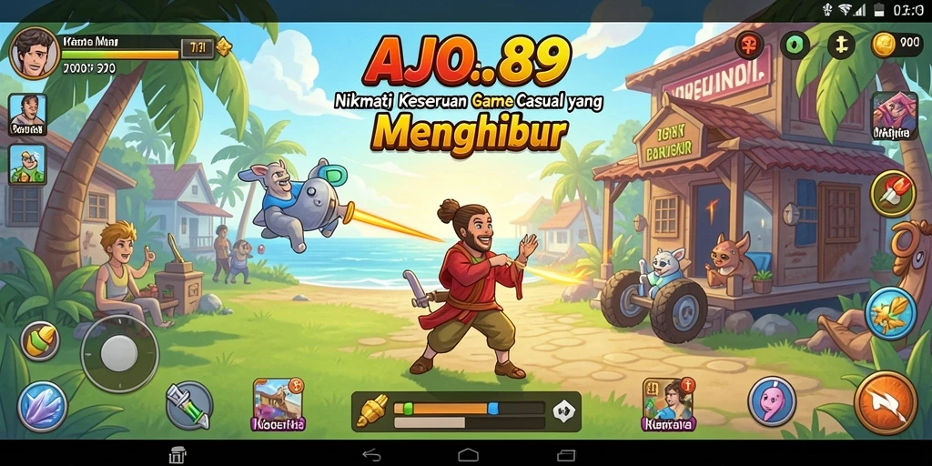 Tampilan gameplay AJO89 yang seru dan penuh warna.
