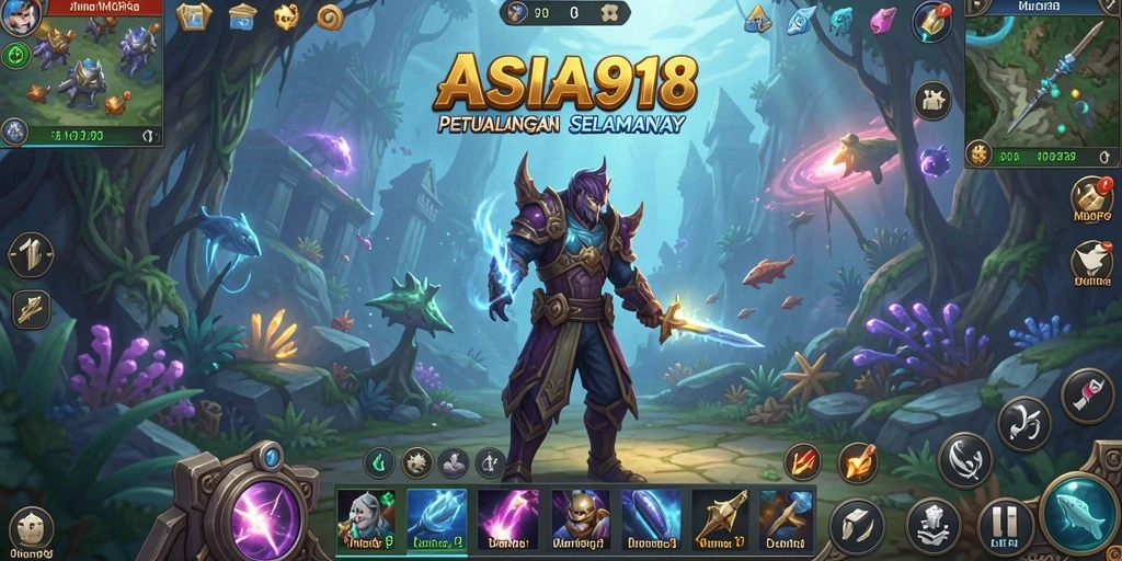 Gameplay ASIA918 menampilkan aksi seru dalam dunia MMORPG.
