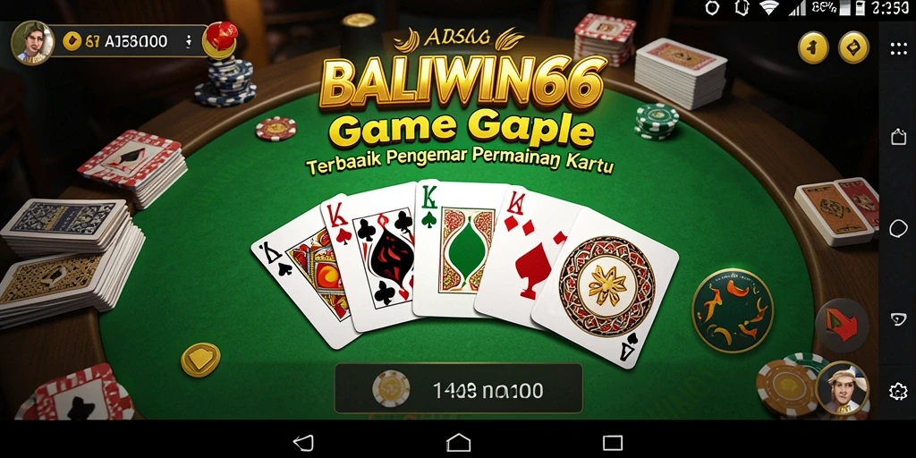 Tampilan menarik dari gameplay BALIWIN66 yang menggambarkan aksi Gaple.