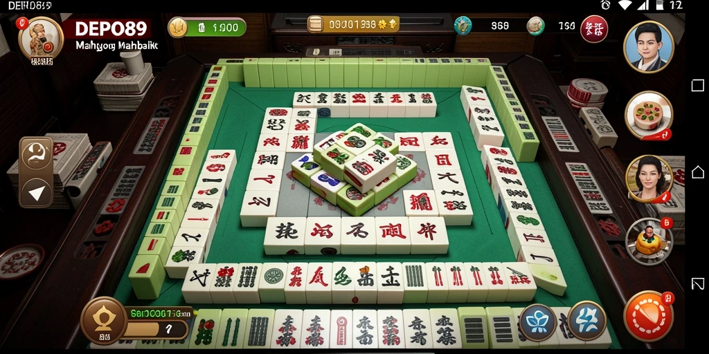 Gameplay DEPO89 Mahjong yang seru dan menarik.