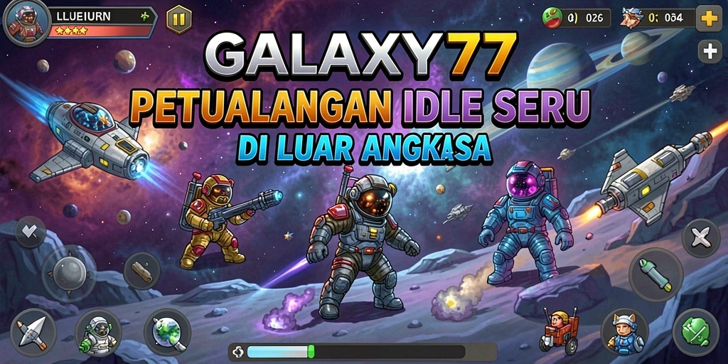 Tangkapan layar menunjukkan aksi seru gameplay Idle di galaksi.