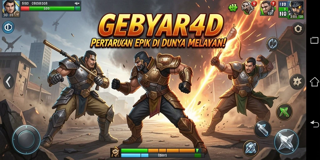 Tangkapan layar menampilkan aksi pertarungan intens di GEBYAR4D.
