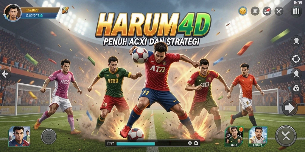 Screenshot gameplay <strong>HARUM4D</strong> menunjukkan aksi seru di berbagai cabang olahraga.