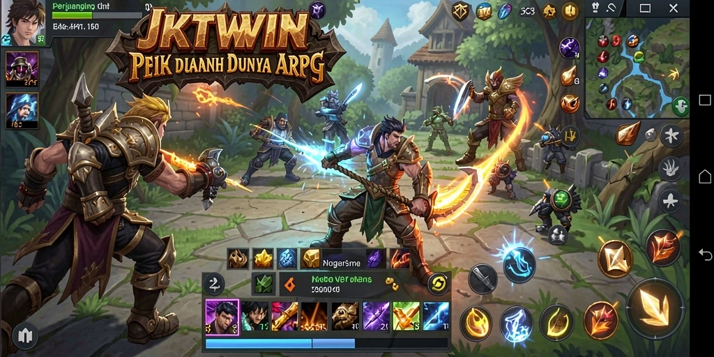 Tampilan gameplay yang menakjubkan dalam JKTWIN ARPG.