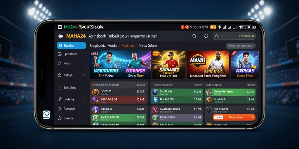 Tampilan gameplay menarik di aplikasi MAHA24 Sportsbook.