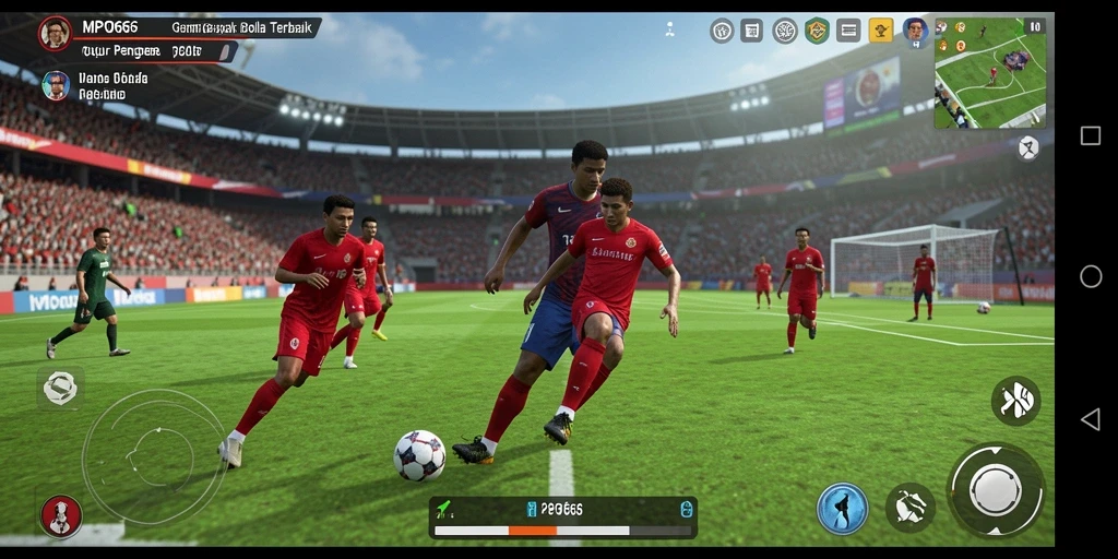 Tampilan menegangkan dari pertandingan sepak bola di MPO666.