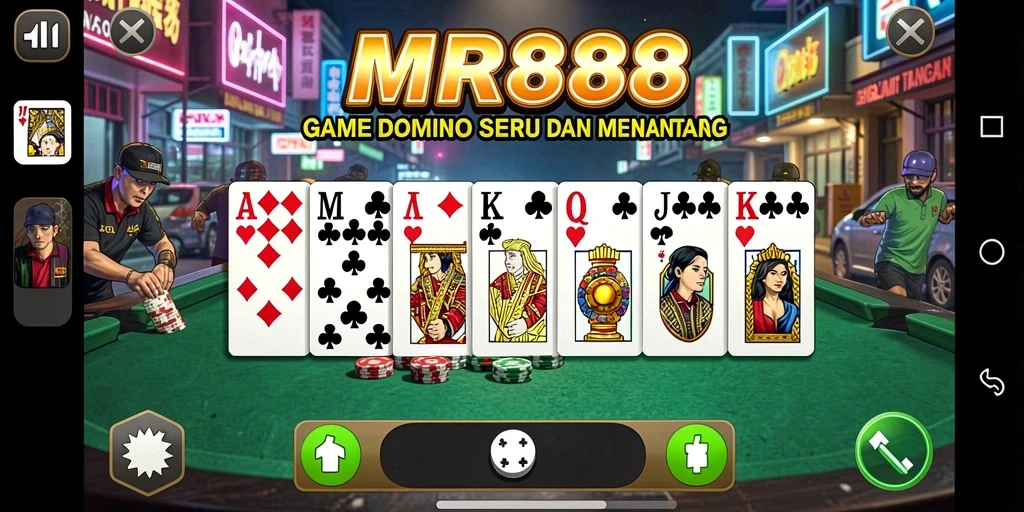 Tampilan gameplay yang mendebarkan dari permainan Domino.