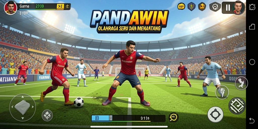 Screenshot gameplay <strong>PANDAWIN</strong> yang menampilkan aksi seru dalam olahraga.