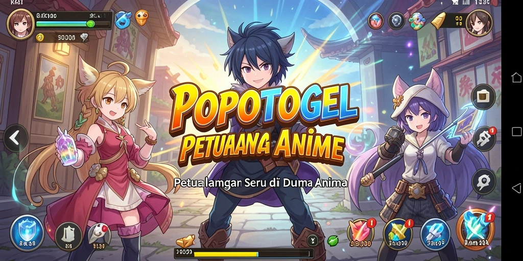 Screenshot menampilkan gameplay seru dan karakter Anime menarik.