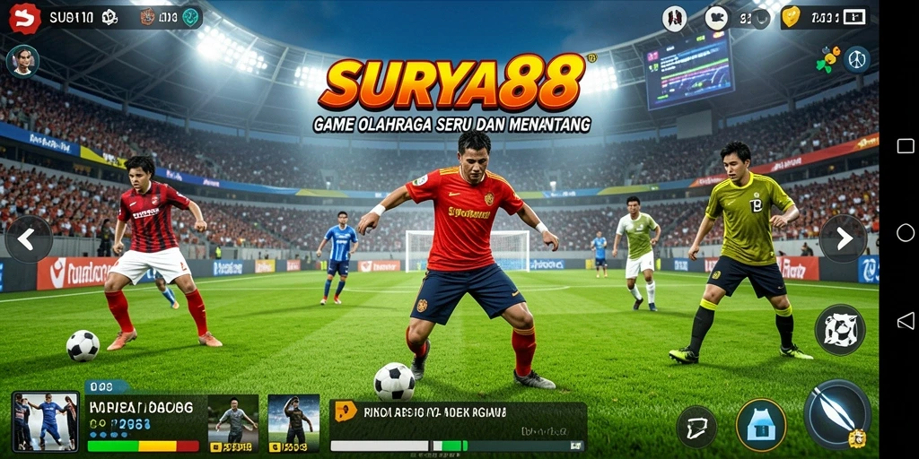 Tampilan gameplay seru di SURYA88 dengan berbagai pilihan olahraga.
