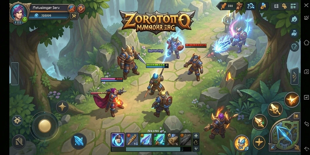 Screenshot gameplay ZOROTOTO menampilkan petualangan seru di dunia MMORPG.